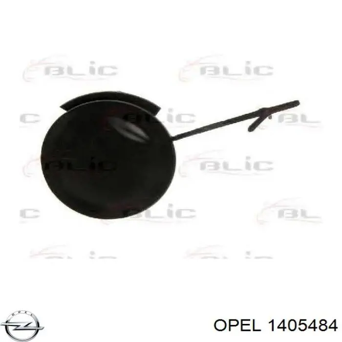 1405484 Opel cobertura de parachoques, enganche de remolque, delantera