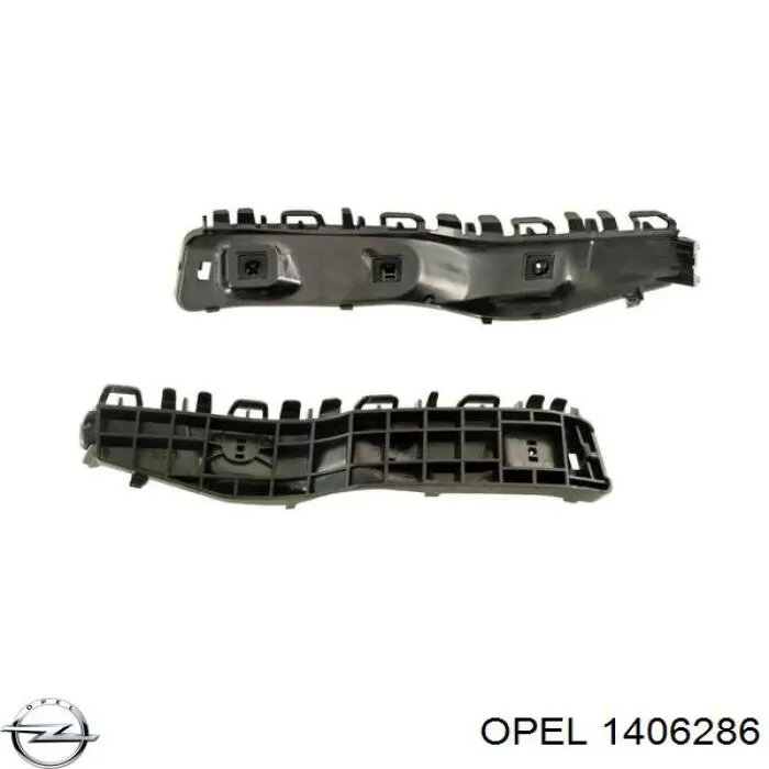 1406286 Opel soporte de guía para parachoques delantero, derecho