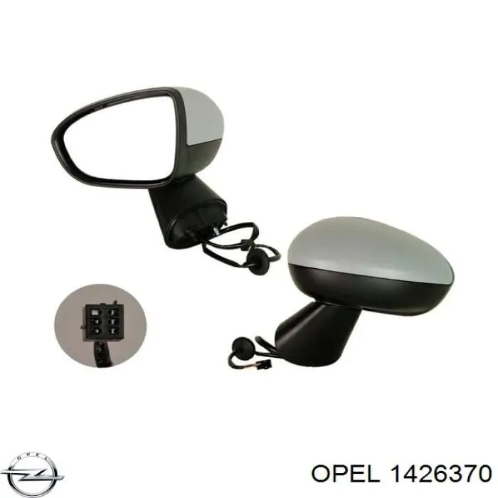 1426370 Opel espejo retrovisor derecho