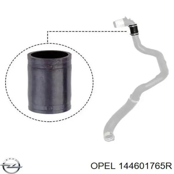 144601765R Opel tubo flexible de aire de sobrealimentación izquierdo