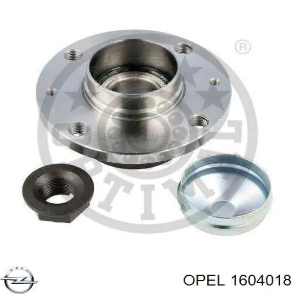 1604018 Opel cubo de rueda trasero