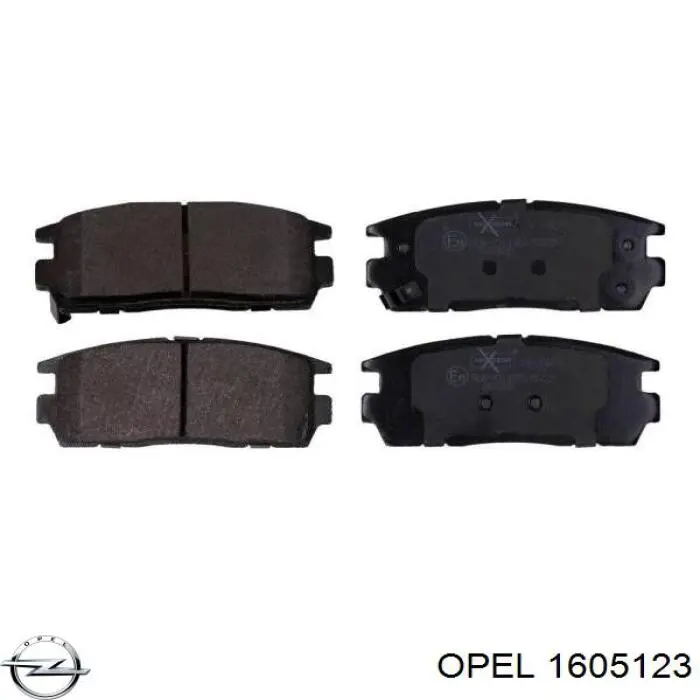 1605123 Opel pastillas de freno traseras