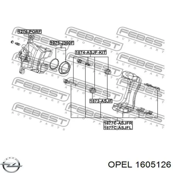 1605126 Opel pastillas de freno delanteras