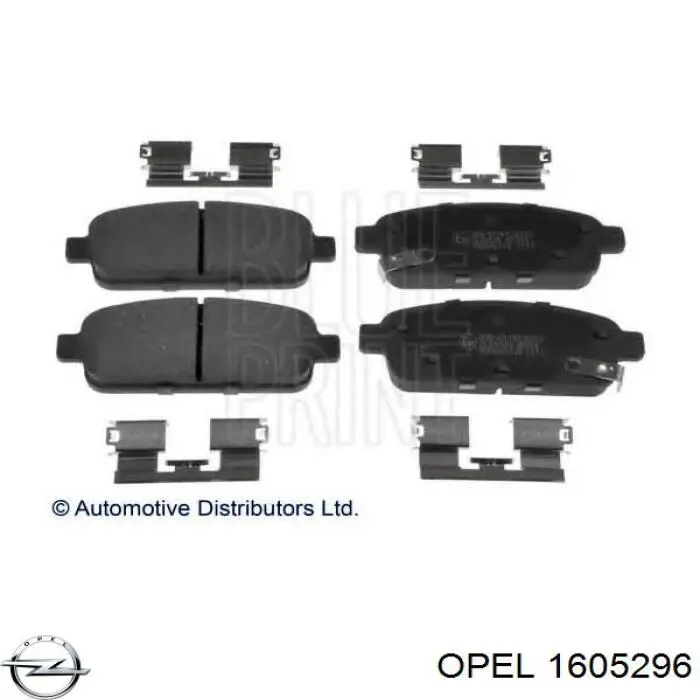 1605296 Opel pastillas de freno traseras