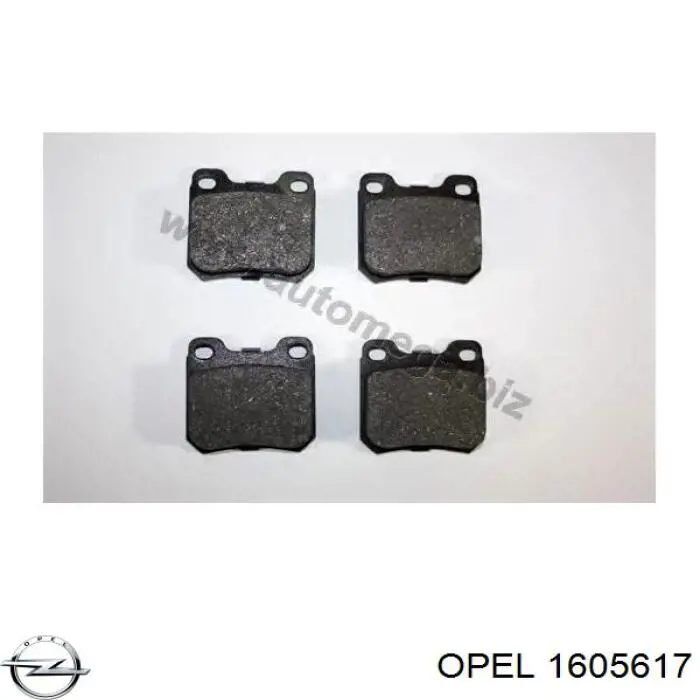 1605617 Opel pastillas de freno traseras