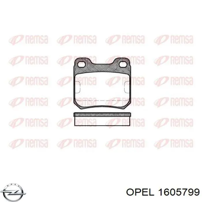 1605799 Opel pastillas de freno traseras