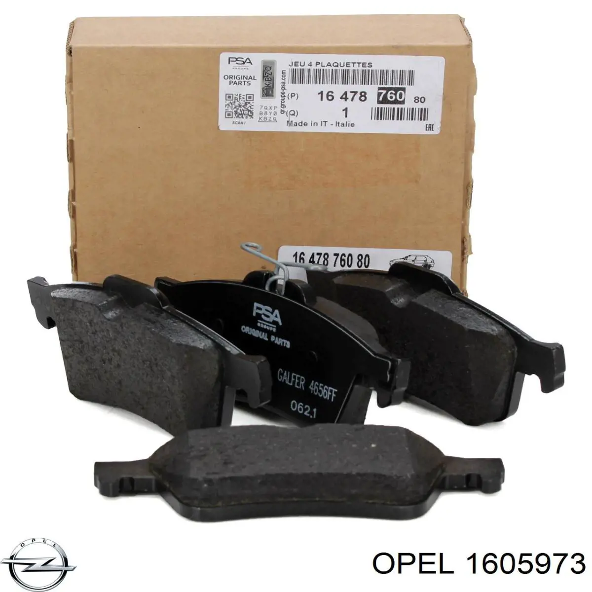 1605973 Opel pastillas de freno traseras