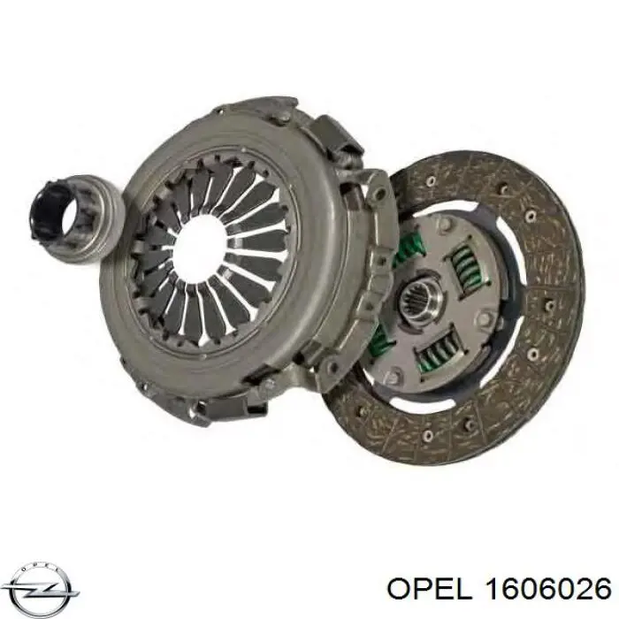 1606026 Opel kit de embrague (3 partes)