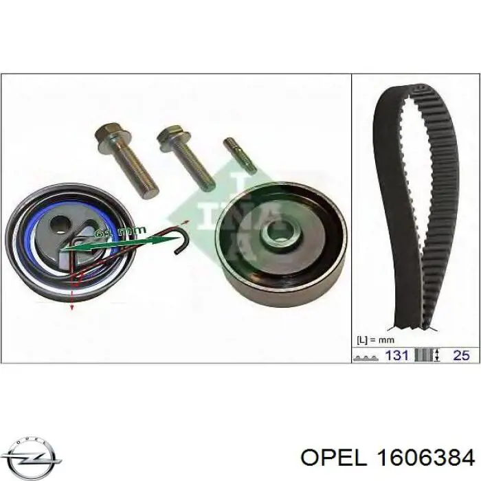 1606384 Opel kit correa de distribución