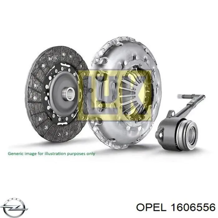 1606556 Opel kit de embrague (3 partes)