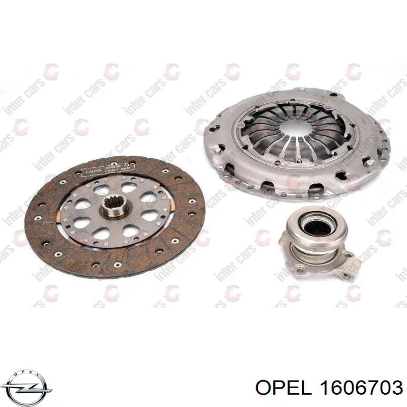 1606703 Opel kit de embrague (3 partes)