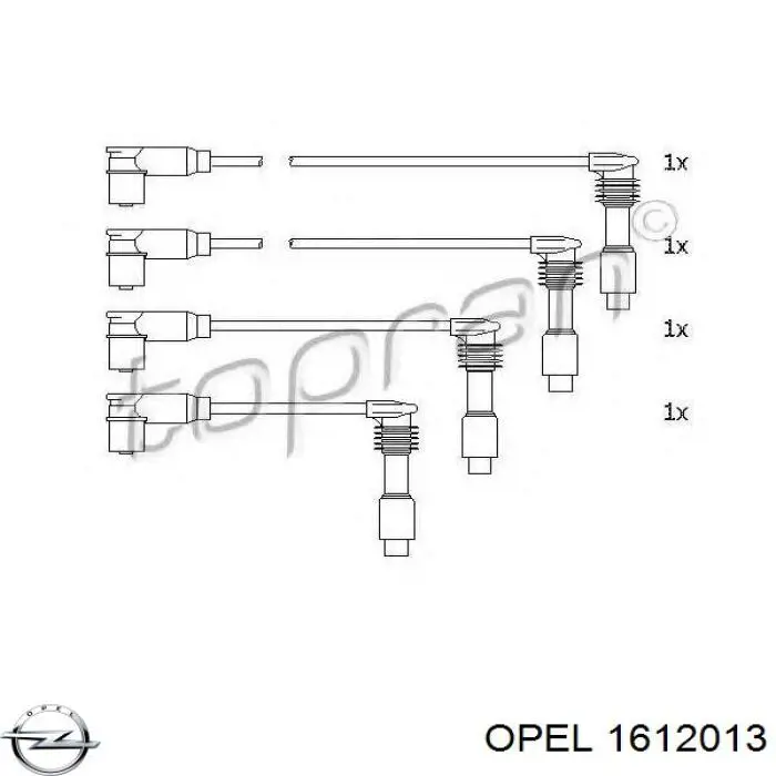 1612013 Opel juego de cables de encendido