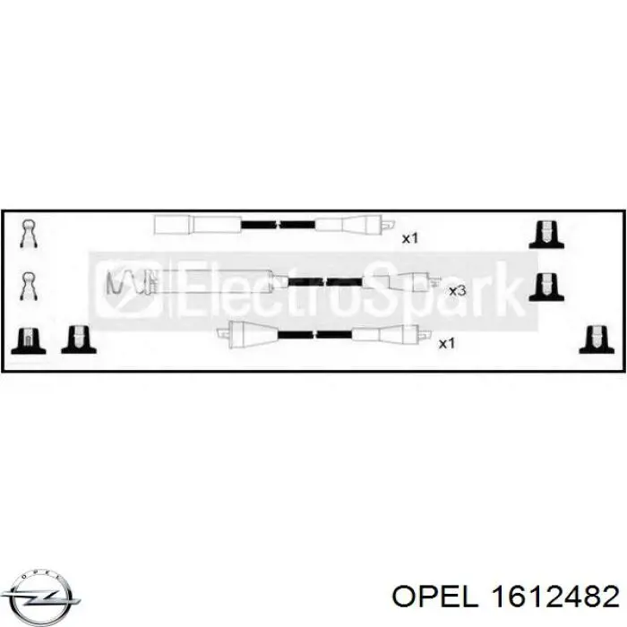 1612482 Opel juego de cables de encendido