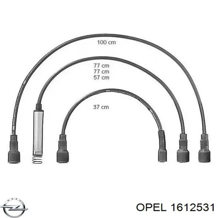 1612531 Opel juego de cables de encendido