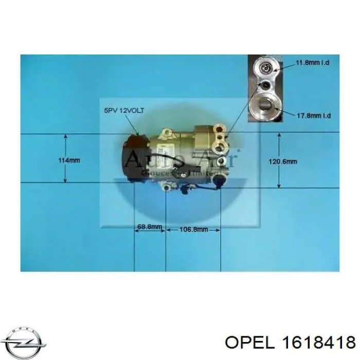 1618418 Opel compresor de aire acondicionado