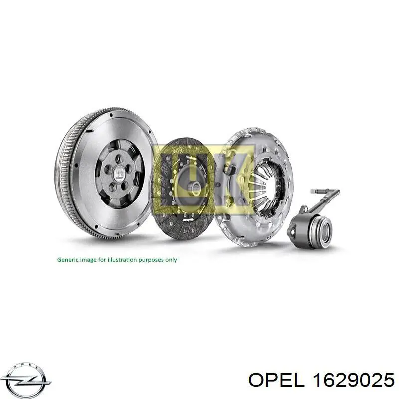 1629025 Opel kit de embrague (3 partes)