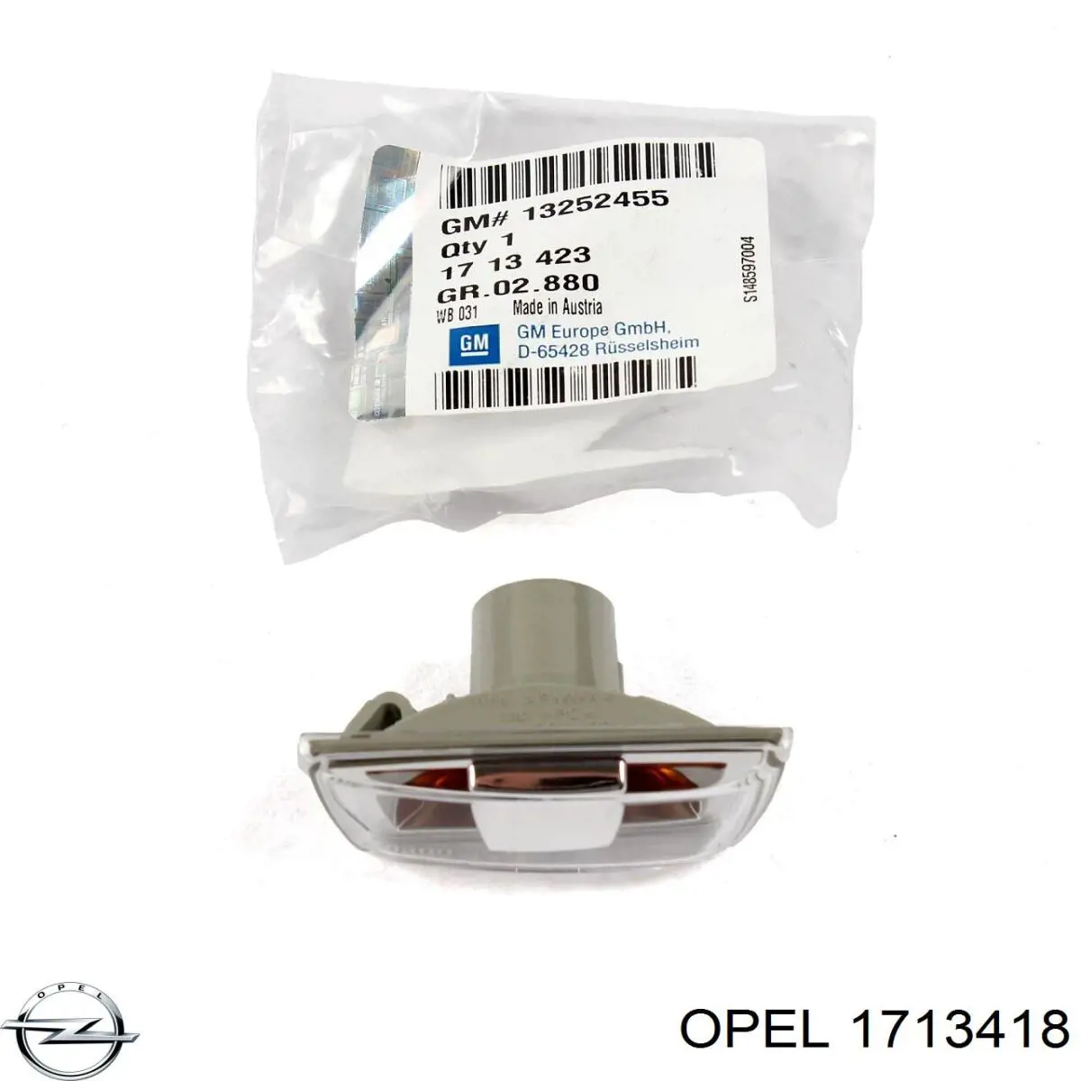 1713418 Opel luz intermitente guardabarros izquierdo