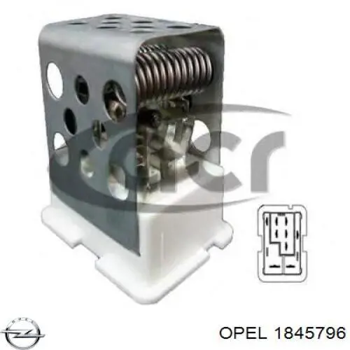 1845796 Opel resitencia, ventilador habitáculo