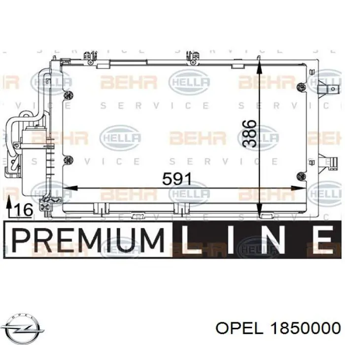 1850000 Opel condensador aire acondicionado