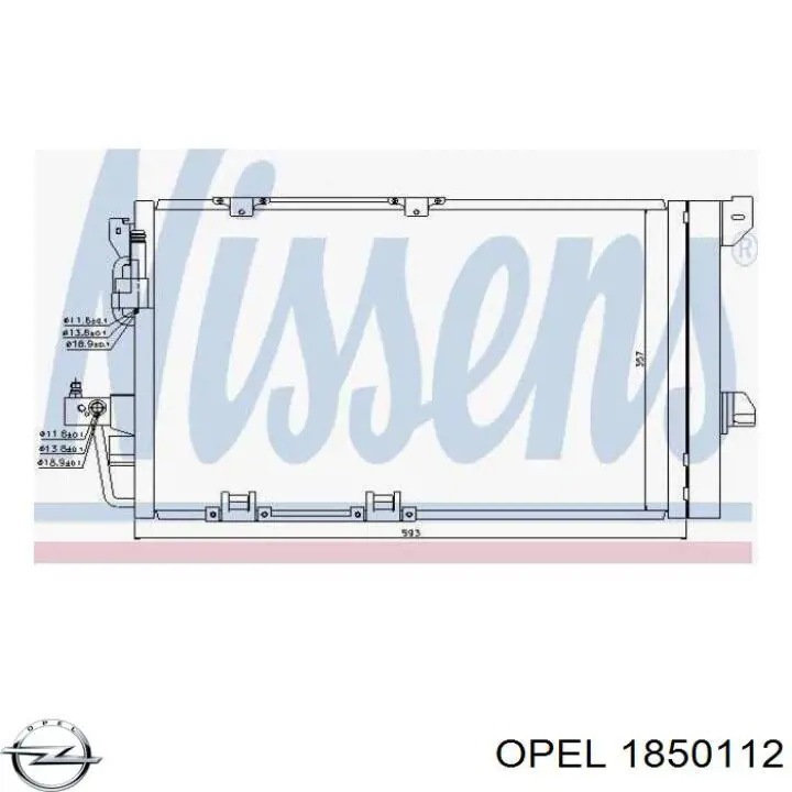 1850112 Opel condensador aire acondicionado