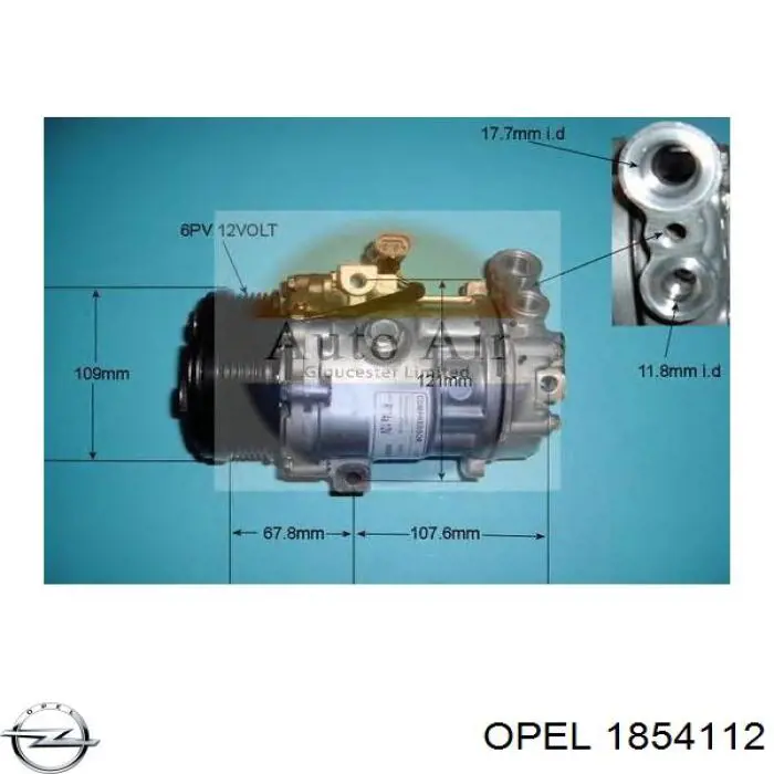 1854112 Opel compresor de aire acondicionado