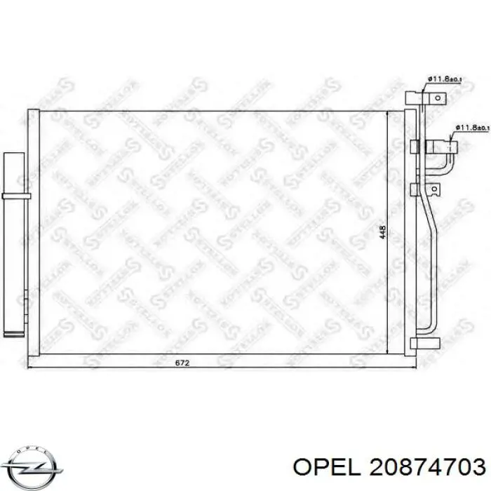 20874703 Opel condensador aire acondicionado