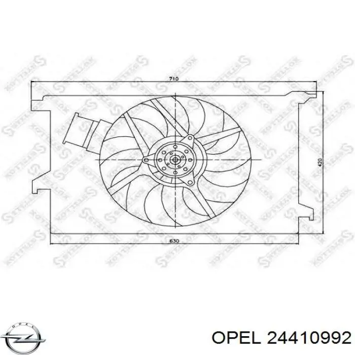 24410992 Opel bastidor radiador (armazón)