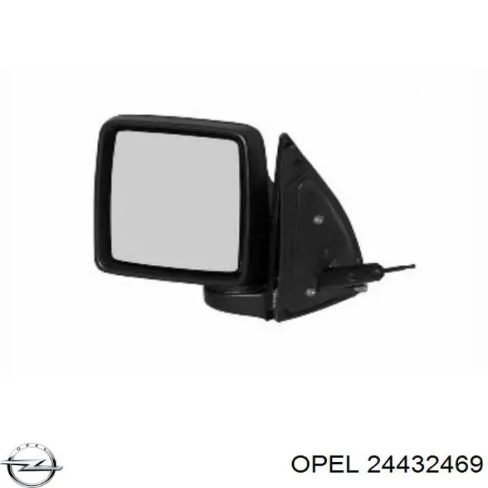 24432469 Opel cristal de espejo retrovisor exterior izquierdo