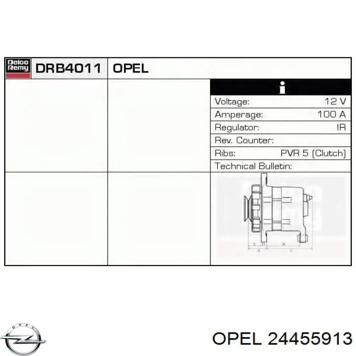 646134 Opel alternador