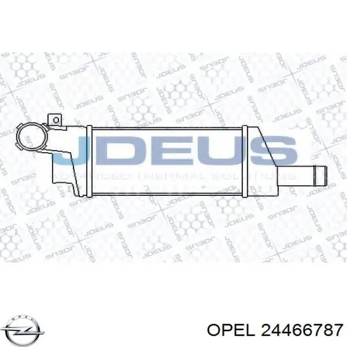 24466787 Opel radiador de aire de admisión