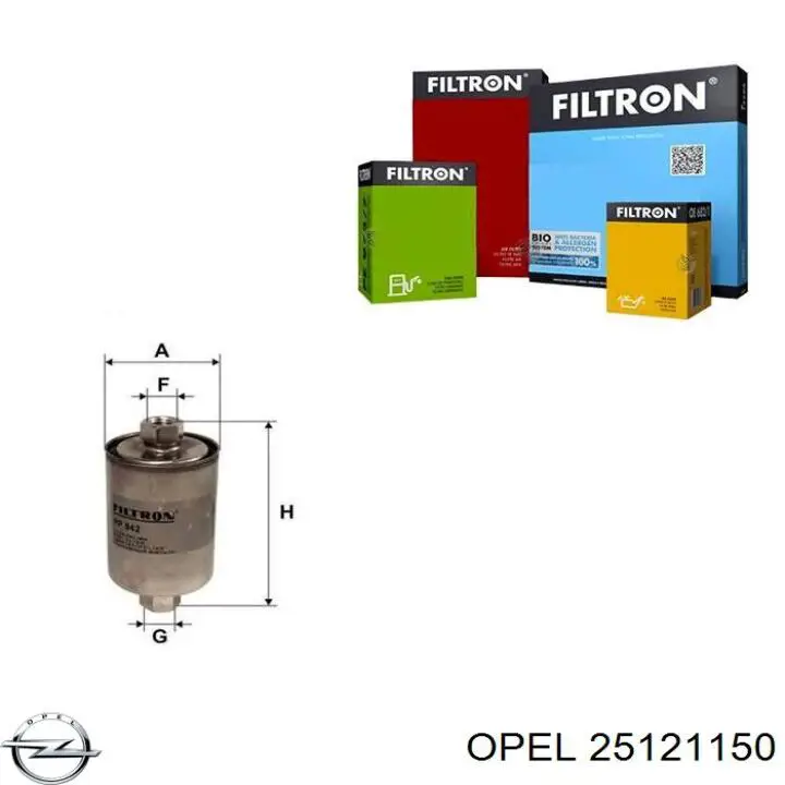 25121150 Opel filtro combustible