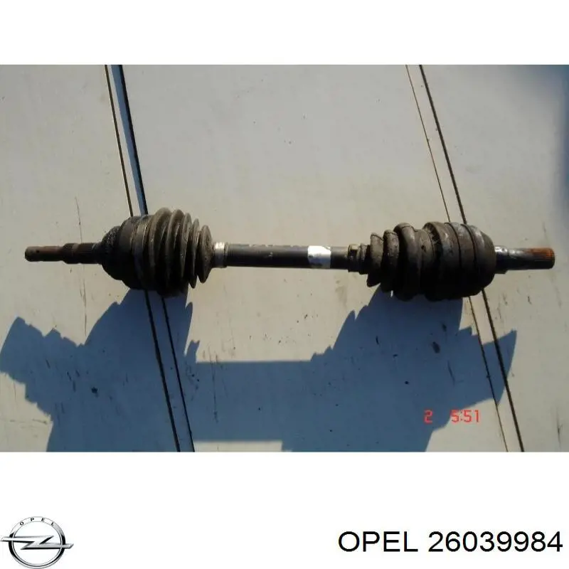 26039984 Opel fuelle, árbol de transmisión delantero exterior