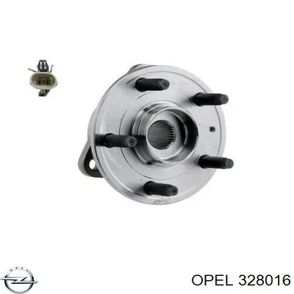 328016 Opel cubo de rueda delantero