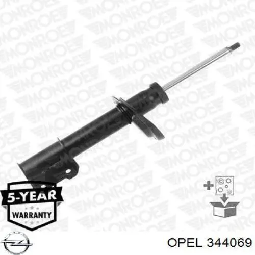 344069 Opel amortiguador delantero izquierdo