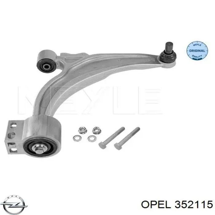 352115 Opel barra oscilante, suspensión de ruedas delantera, inferior derecha