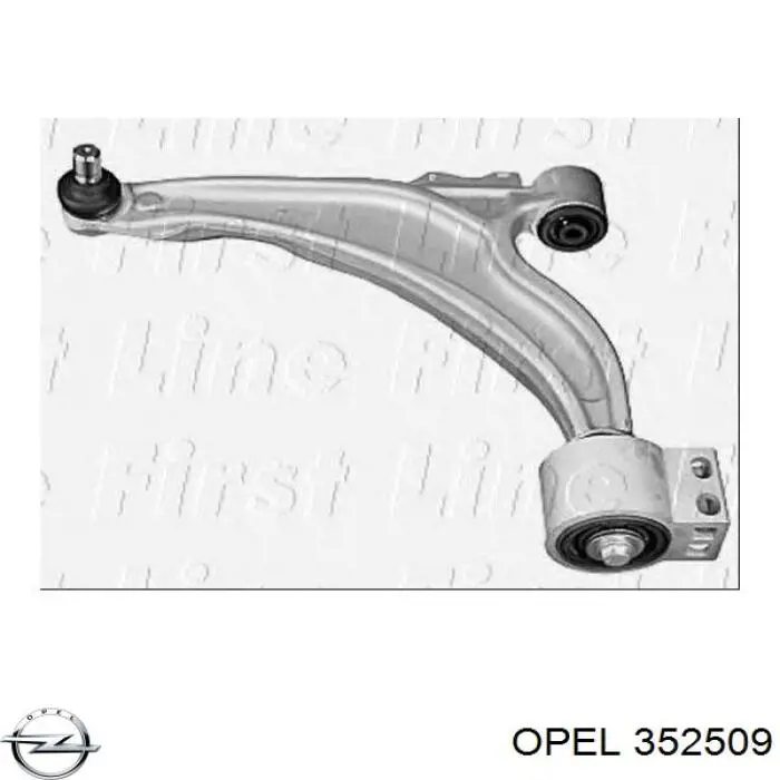 352509 Opel barra oscilante, suspensión de ruedas delantera, inferior izquierda