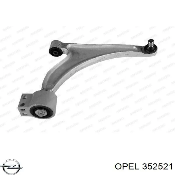 352521 Opel barra oscilante, suspensión de ruedas delantera, inferior derecha