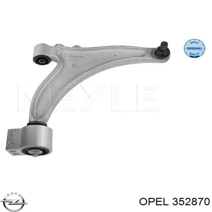 352870 Opel barra oscilante, suspensión de ruedas delantera, inferior derecha