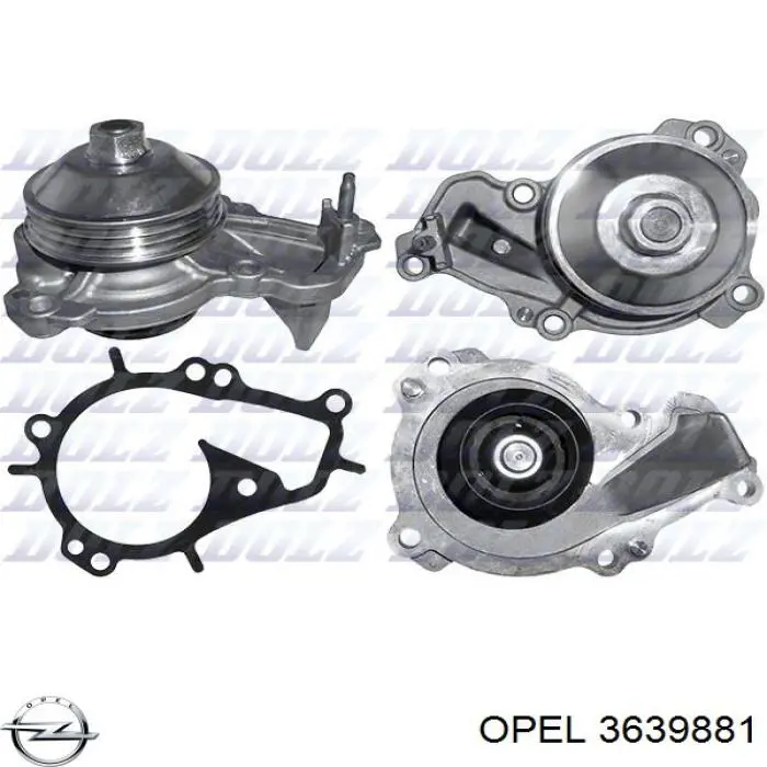 3639881 Opel bomba de agua