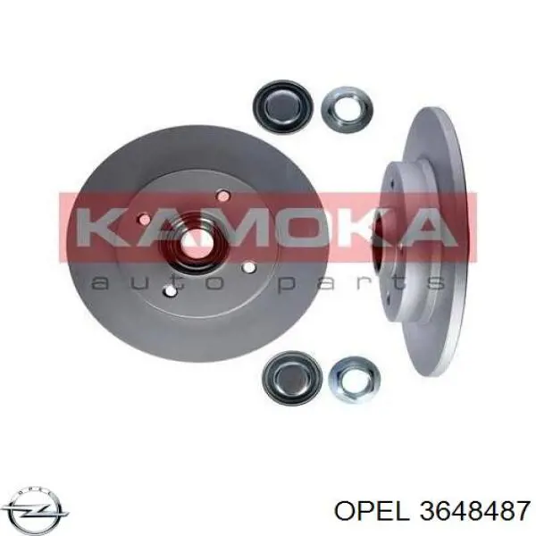 3648487 Opel disco de freno trasero