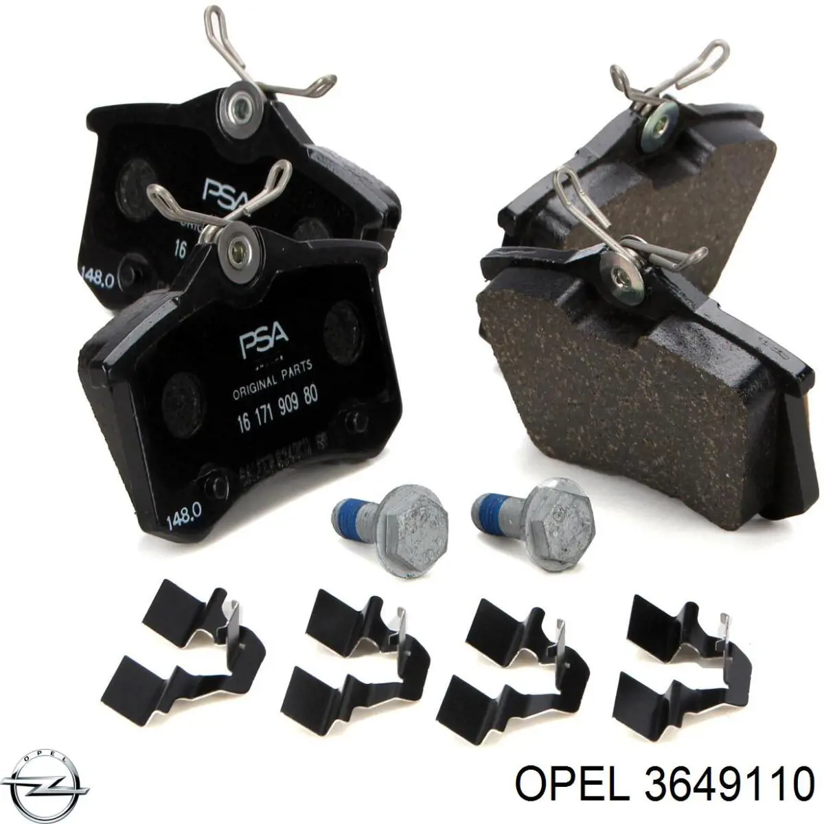 3649110 Opel pastillas de freno traseras