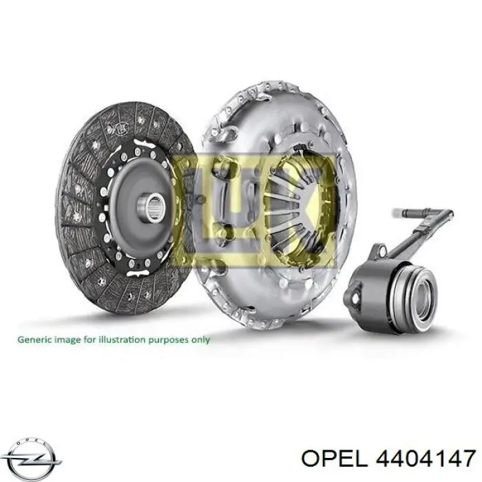 4404147 Opel kit de embrague (3 partes)