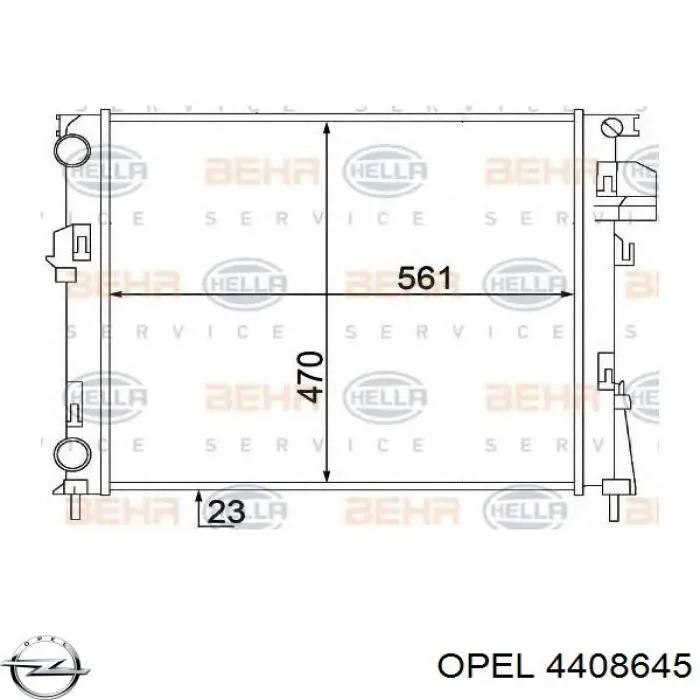 4408645 Opel radiador refrigeración del motor