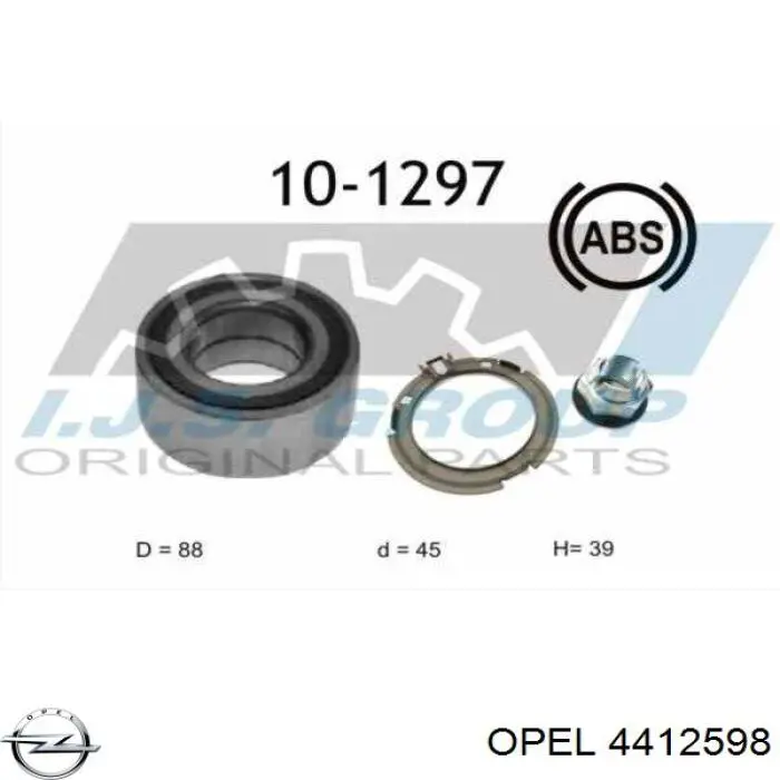 4412598 Opel cojinete de rueda delantero