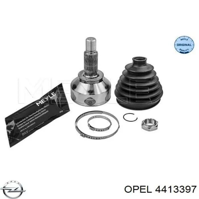 4413397 Opel árbol de transmisión delantero izquierdo