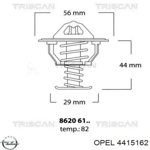 4415162 Opel termostato, refrigerante