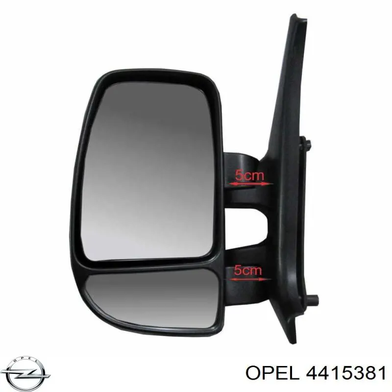 4415381 Opel espejo retrovisor izquierdo