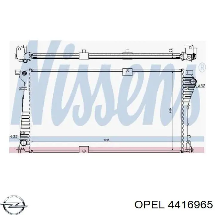 4416965 Opel radiador refrigeración del motor