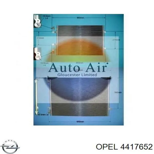 4417652 Opel condensador aire acondicionado