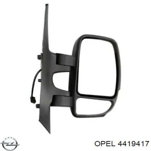 4419417 Opel cristal de espejo retrovisor exterior derecho